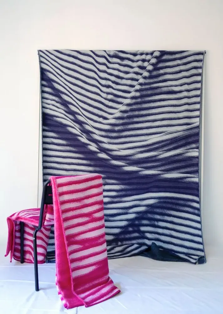 Throw blankets - Throw Oblique - Coll. BIFACE - TRAMESFACTICES