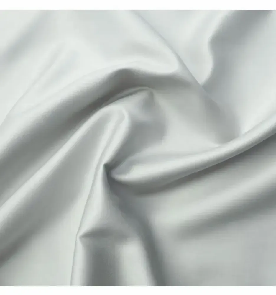 Bed linens - Double bed linen set, 100% Cotton Sateen, Silvery - DILIOS
