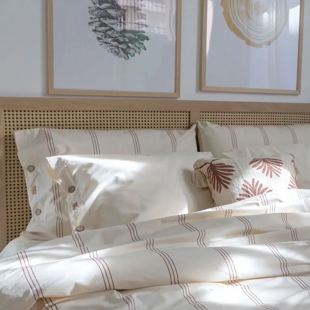 Bed linens - Single bed linen set,  Natural Lines,100% raw cotton - DILIOS
