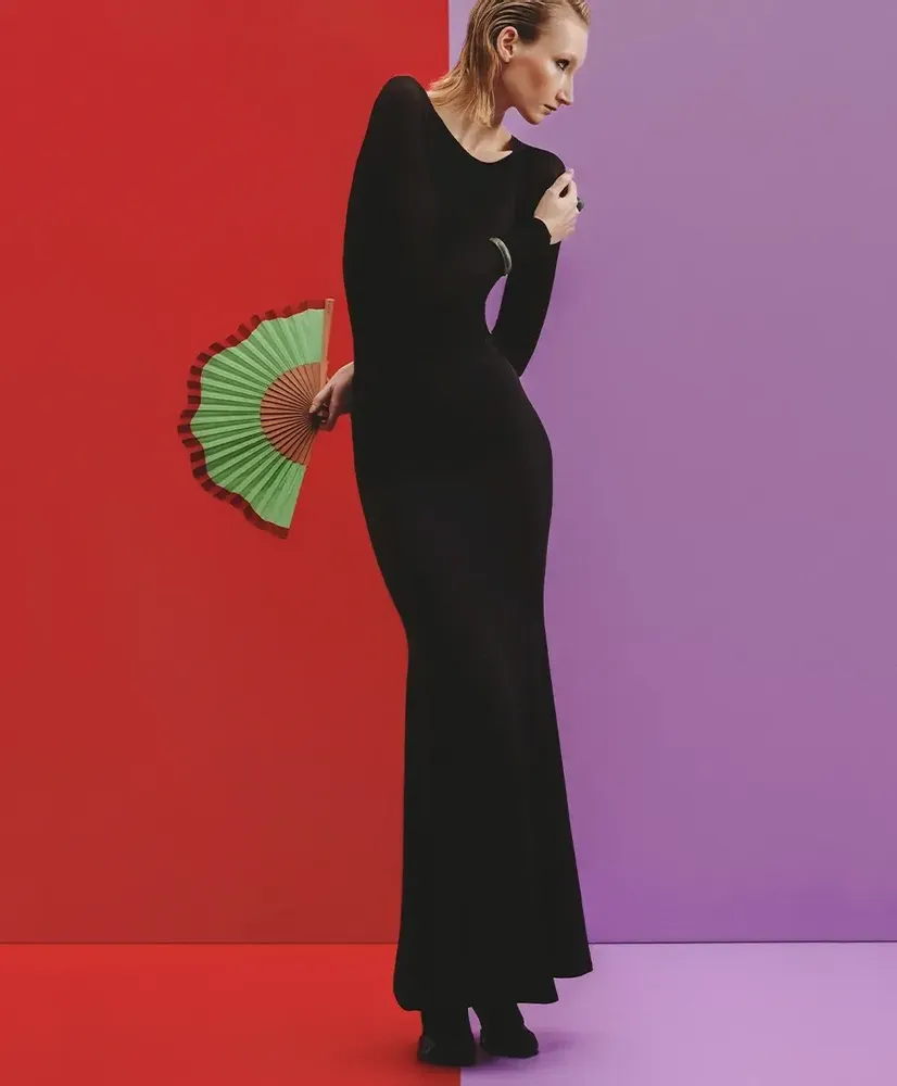 Apparel - Hand Fan FLUID SHAPES MAXI  - 27 cm - Green and Red - A FAN OF