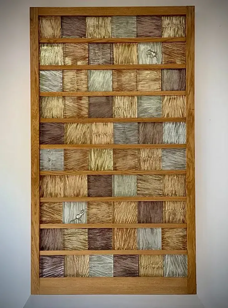 Decorative wall frescoes - Gold square - SYLVIE OLIVE