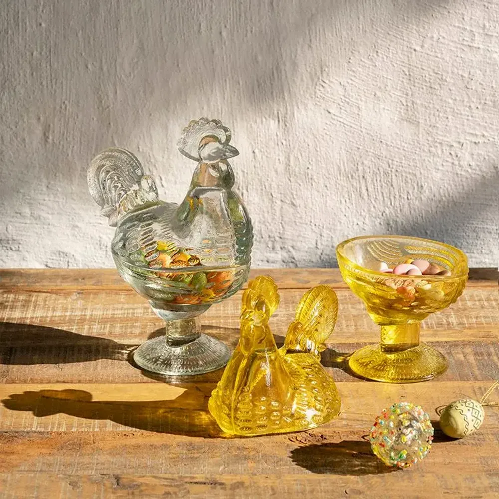 Decorative objects - Glass hen - MADAM STOLTZ