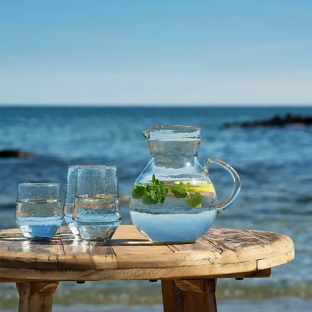 Carafes - Clear Glass Jug - MADAM STOLTZ