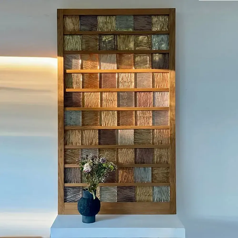 Decorative wall frescoes - GOLD SQUARE - SYLVIE OLIVE