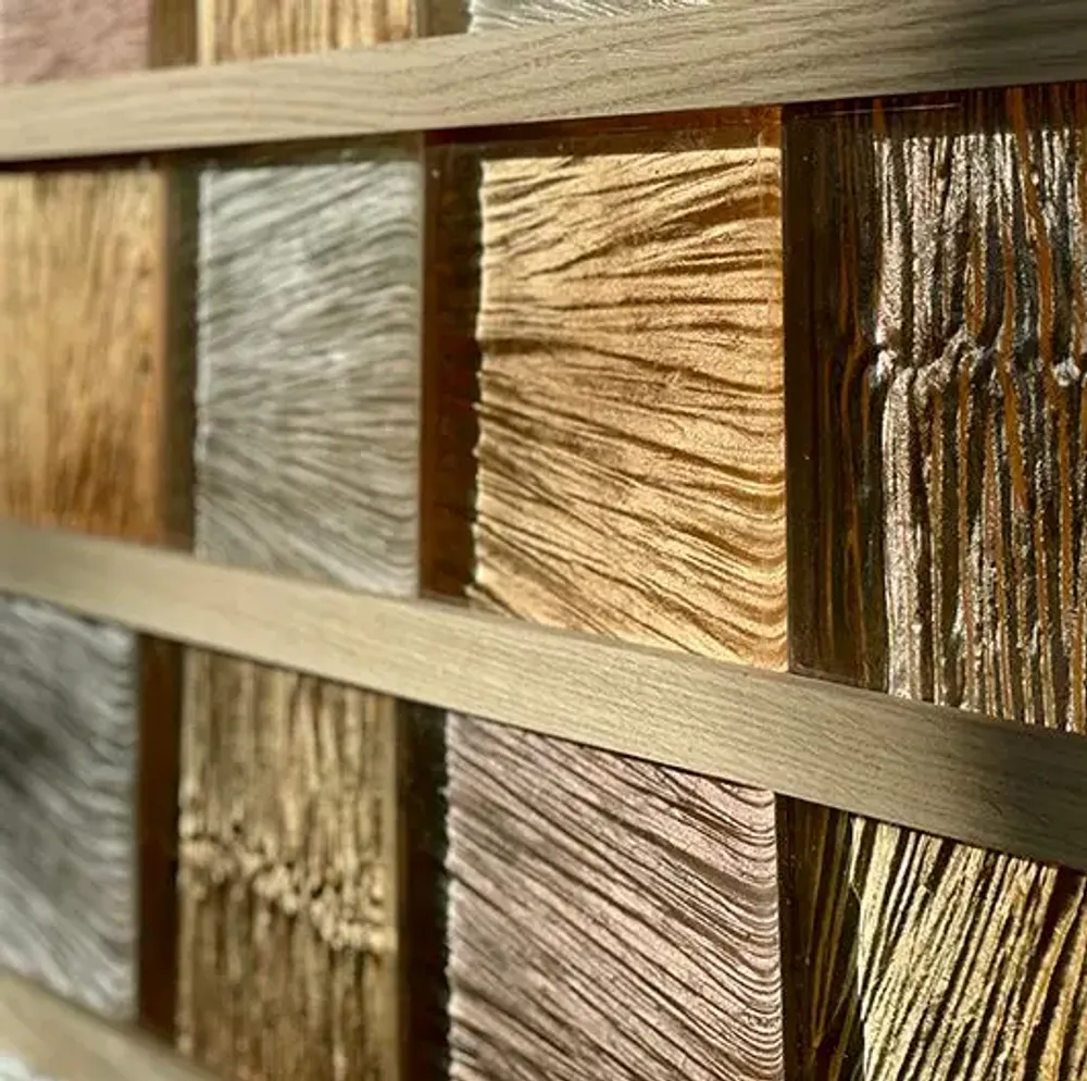 Decorative wall frescoes - GOLD SQUARE - SYLVIE OLIVE