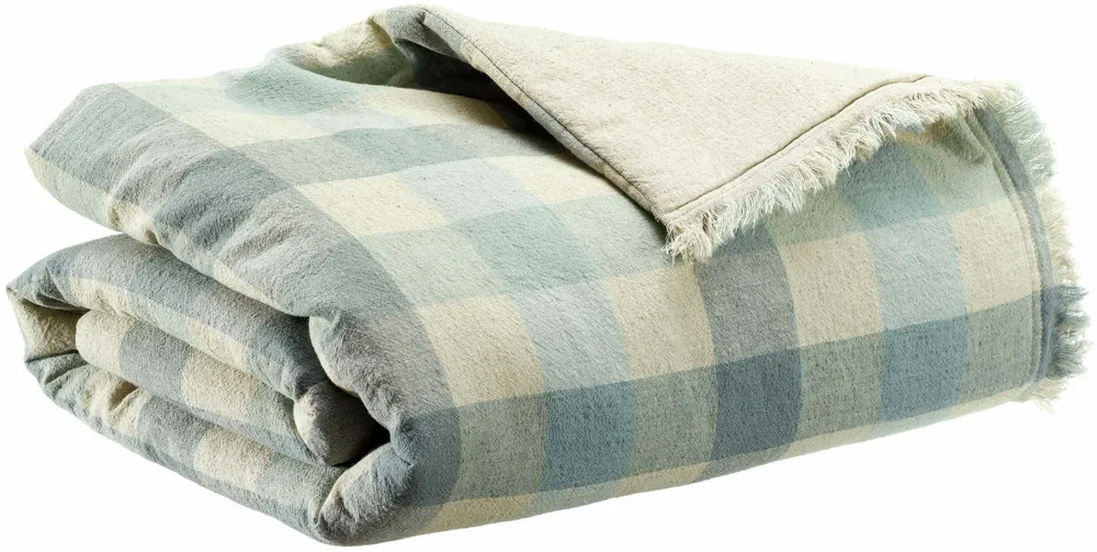 Plaids - Plaid imprimé Kate Myosotis 135 x 200 - MAISON VIVARAISE - SDE VIVARAISE WINKLER