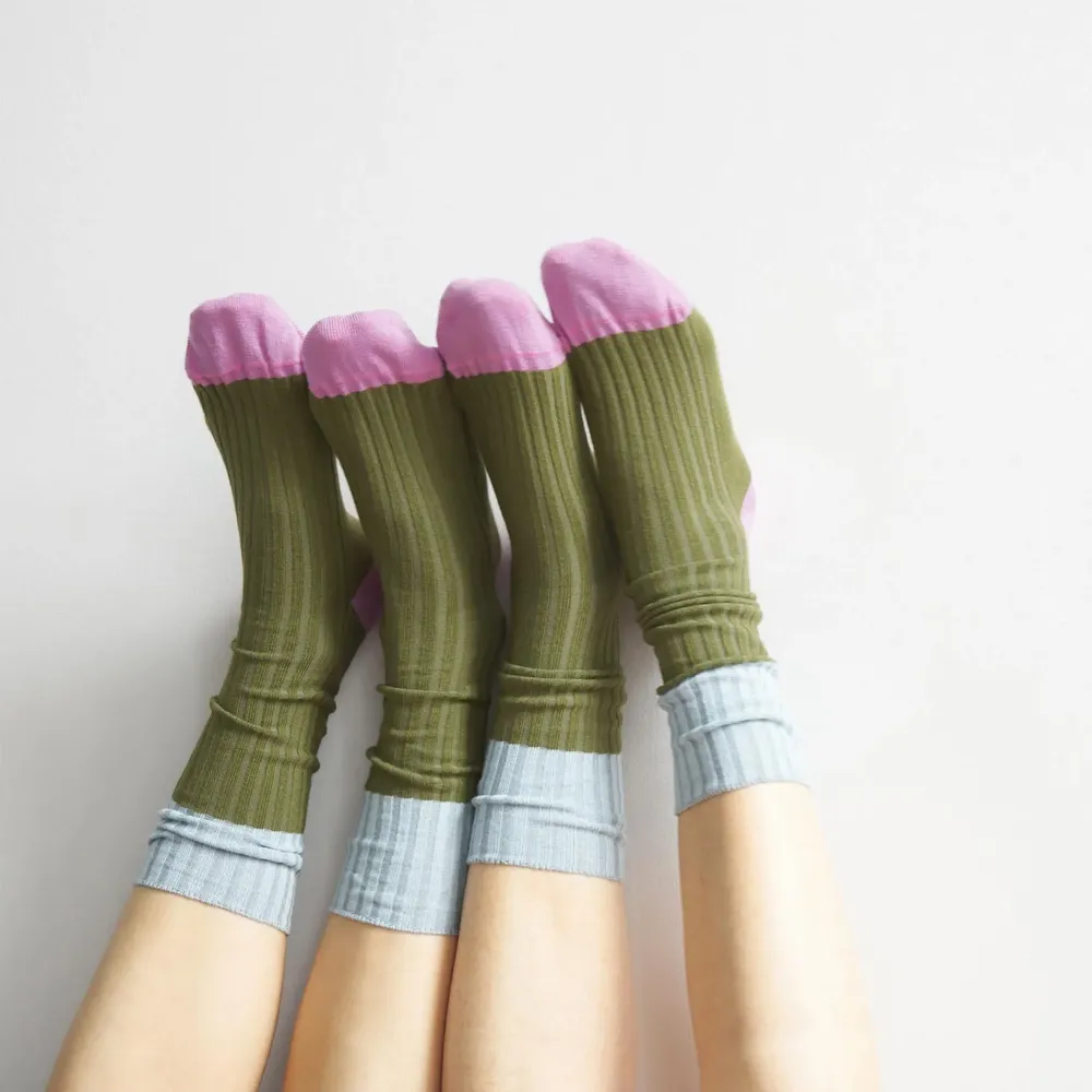Socks - Yvette Socks Olive 36/38 - LA CERISE SUR LE GATEAU
