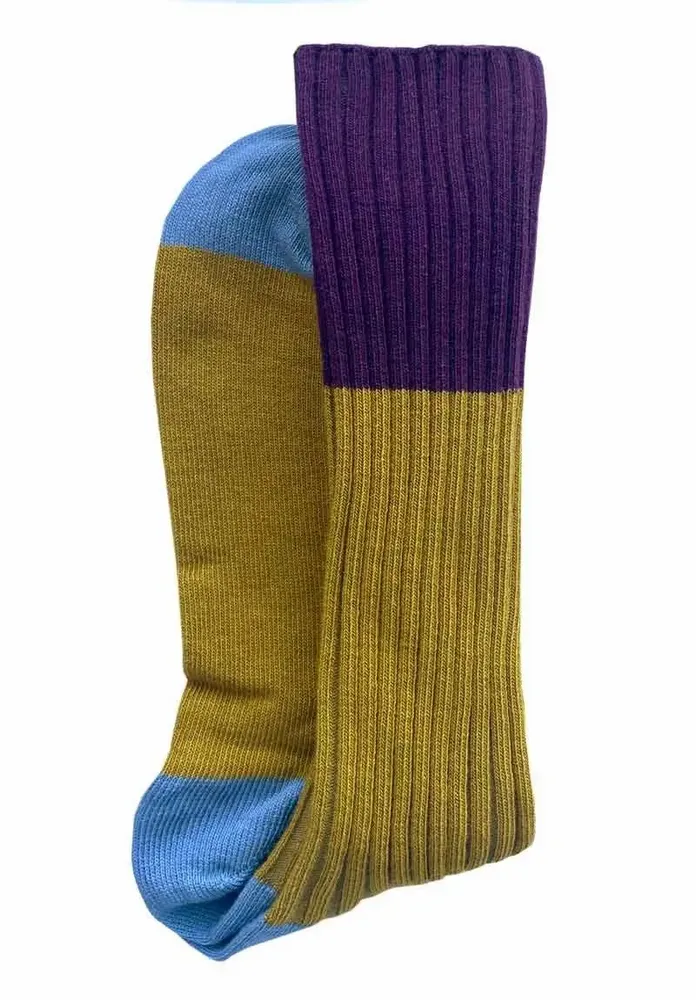 Chaussettes - Chaussettes Yvette Savora Jaune 36/38 - LA CERISE SUR LE GATEAU