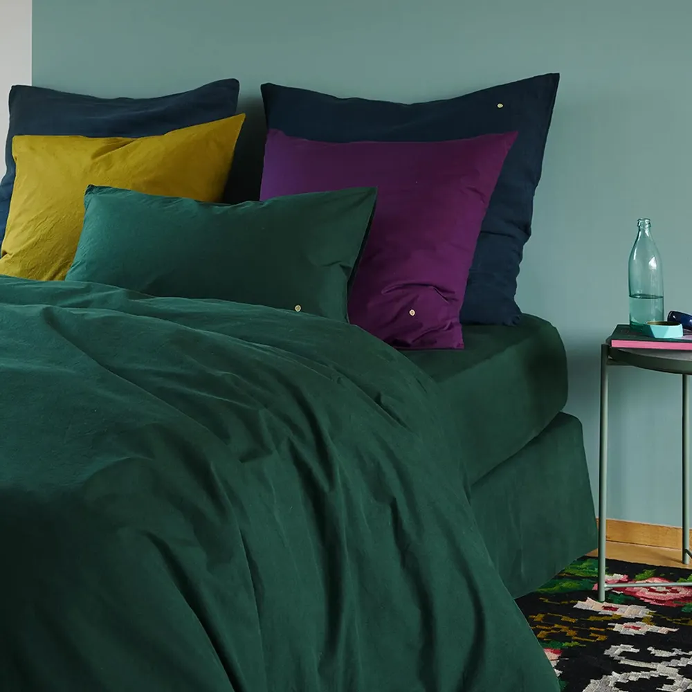 Bed linens - Céleste Fitted Sheet Nori 200 X 180 - LA CERISE SUR LE GATEAU