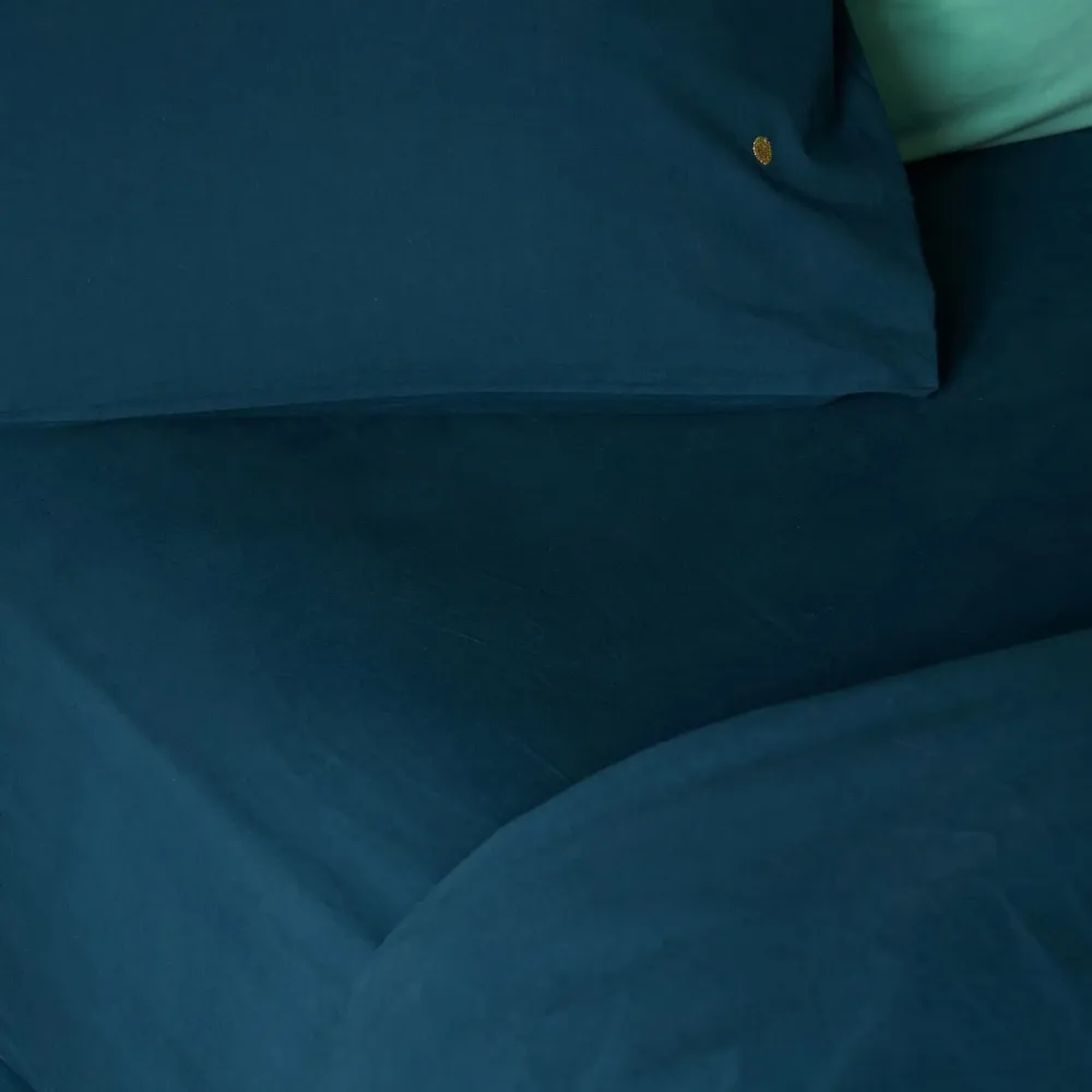 Linge de lit - Drap housse Céleste Orage 200 x 160 - LA CERISE SUR LE GATEAU