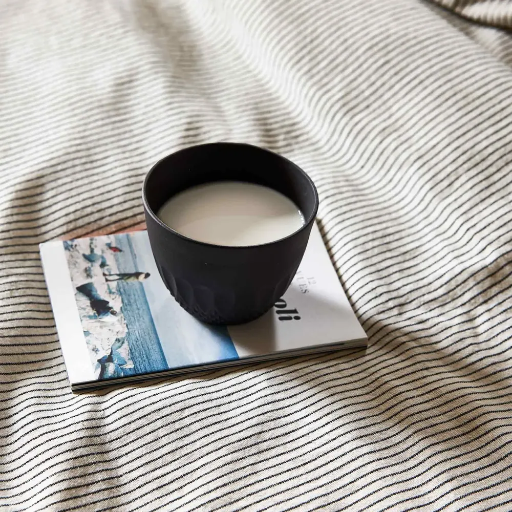 Linge de lit - Housse de couette Léonie Caviar 200 x 140 - LA CERISE SUR LE GATEAU