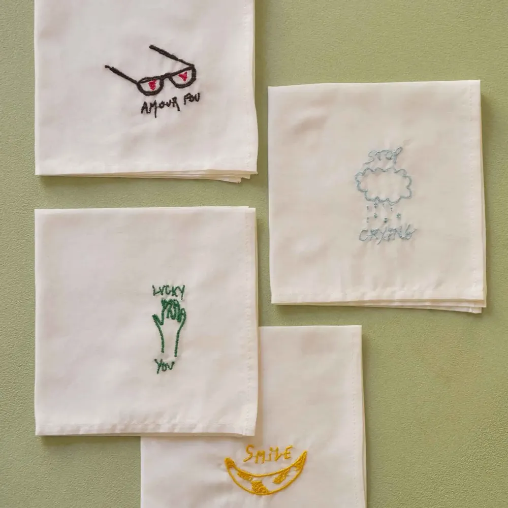 Clutches - Hankie Smile Handkerchief Jaune 25 X 25 - LA CERISE SUR LE GATEAU