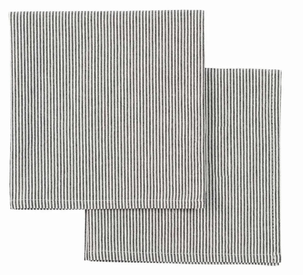 Napkins - Set of 2 table napkins Finette Finette Caviar 40 X 40 - LA CERISE SUR LE GATEAU