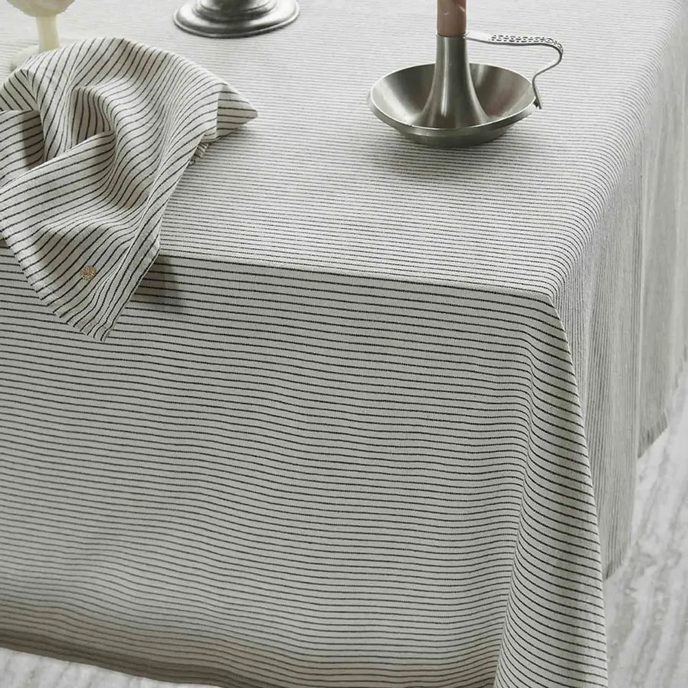 Napkins - Set of 2 Léonie napkins Caviar 40 X 40 - LA CERISE SUR LE GATEAU