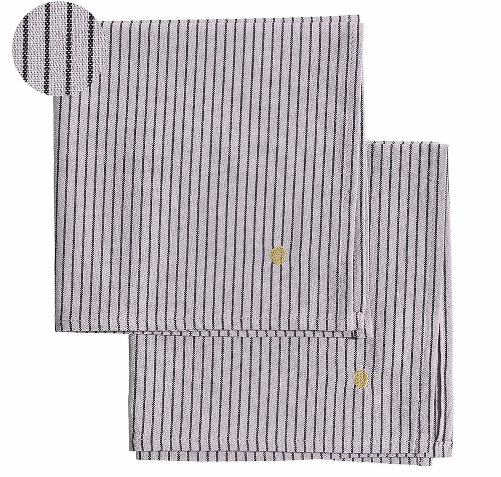 Napkins - Set of 2 Léonie napkins Poivre rose 40 X 40 - LA CERISE SUR LE GATEAU