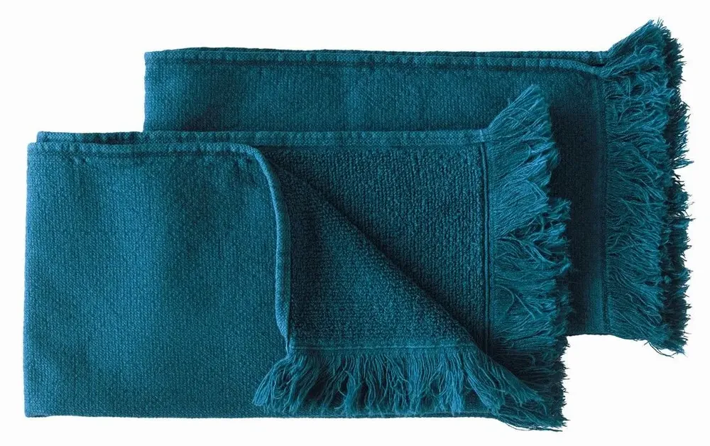 Bath towels - Set of 2 guest towels Luna Orage 50 X 30 - LA CERISE SUR LE GATEAU