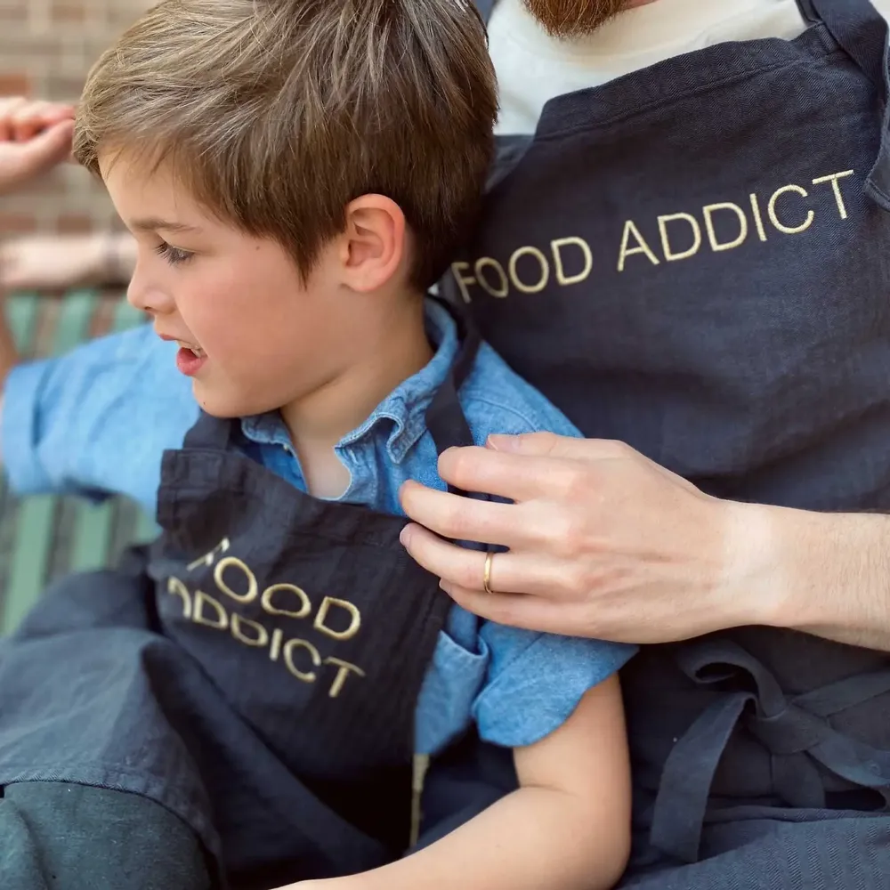 Aprons - Marcel Food Kitchen Apron Caviar 90 X 75 - LA CERISE SUR LE GATEAU