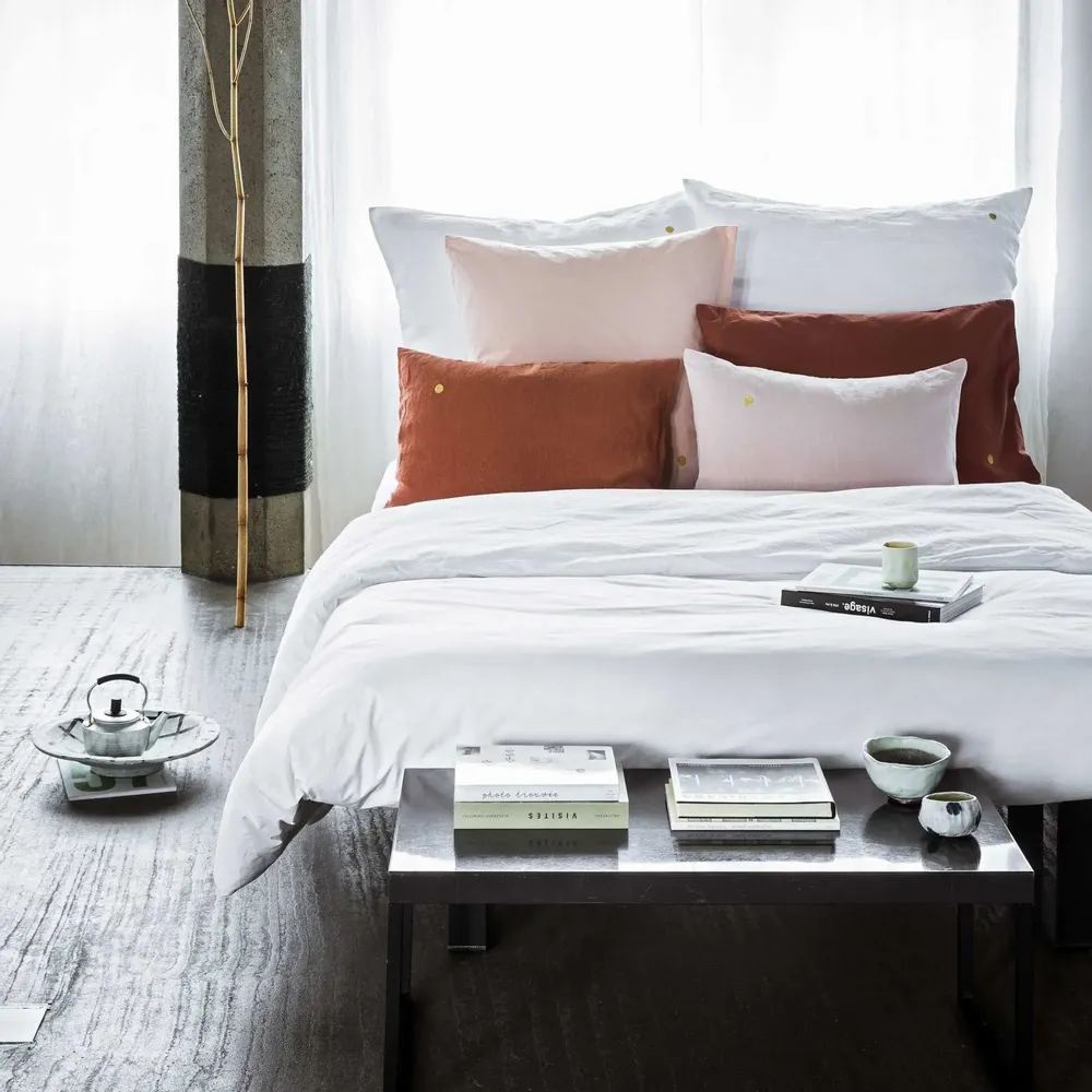 Linge de lit - Taie d'oreiller Céleste Biscuit 70 x 50 - LA CERISE SUR LE GATEAU