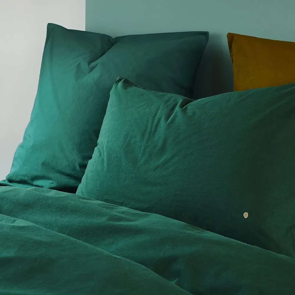 Linge de lit - Taie d'oreiller Céleste Nori 70 x 50 - LA CERISE SUR LE GATEAU