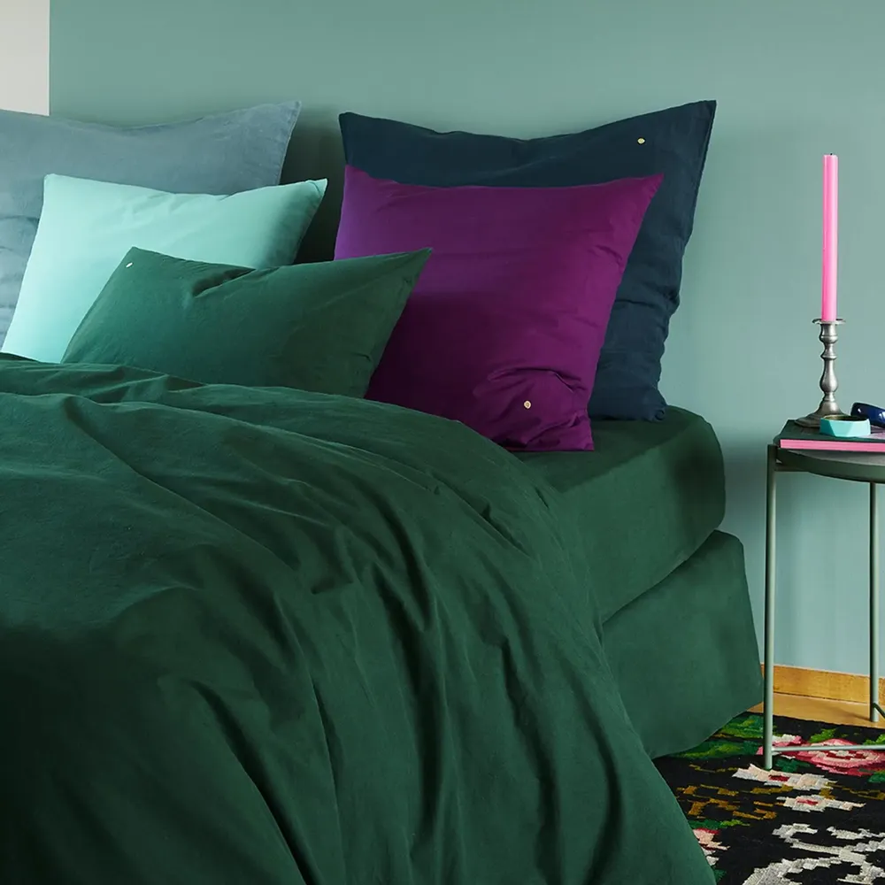 Linge de lit - Taie d'oreiller Céleste Nori 70 x 50 - LA CERISE SUR LE GATEAU