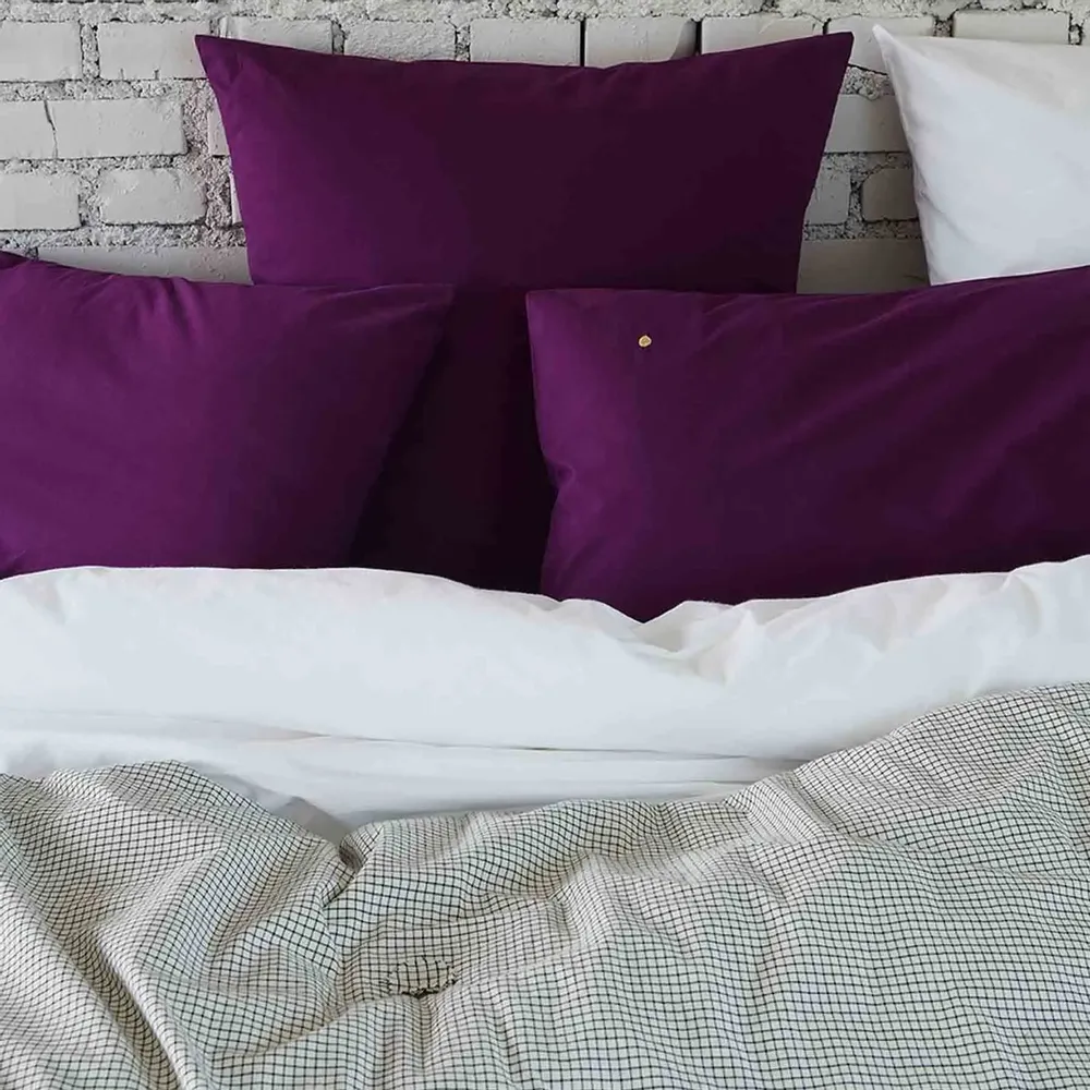 Linge de lit - Taie d'oreiller Céleste Purple rain 65 x 65 - LA CERISE SUR LE GATEAU