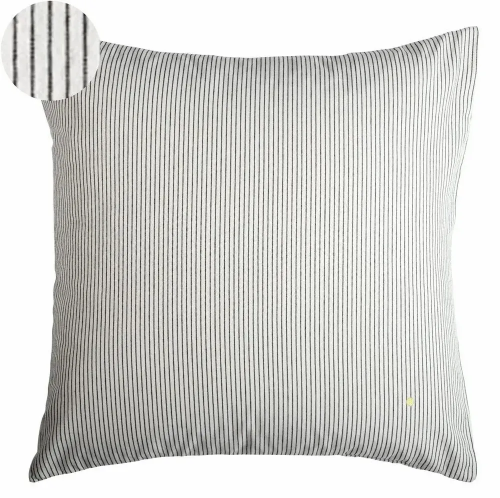 Linge de lit - Taie d'oreiller Léonie Caviar 65 x 65 - LA CERISE SUR LE GATEAU