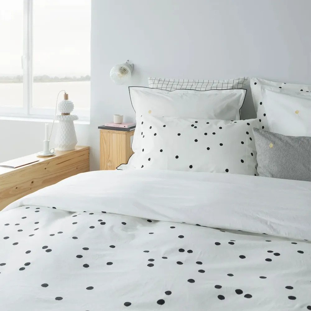 Linge de lit - Taie d'oreiller Odette Milk 70 x 50 - LA CERISE SUR LE GATEAU