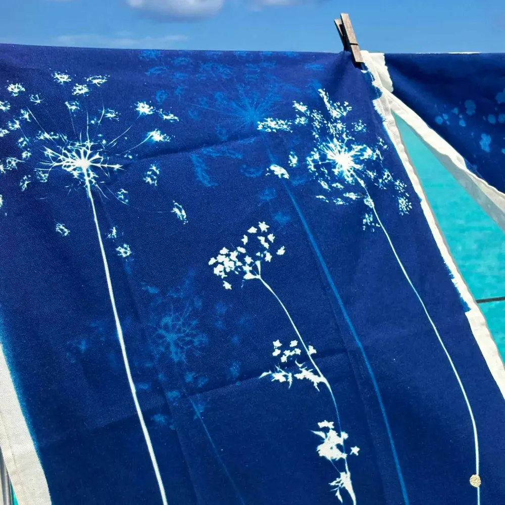 Dish towels - Tea Towel Fleurs de carotte Bleu 70 X 50 - LA CERISE SUR LE GATEAU