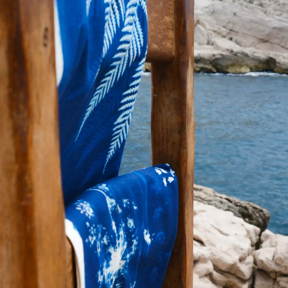 Dish towels - Tea Towel Fleurs de carotte Bleu 70 X 50 - LA CERISE SUR LE GATEAU