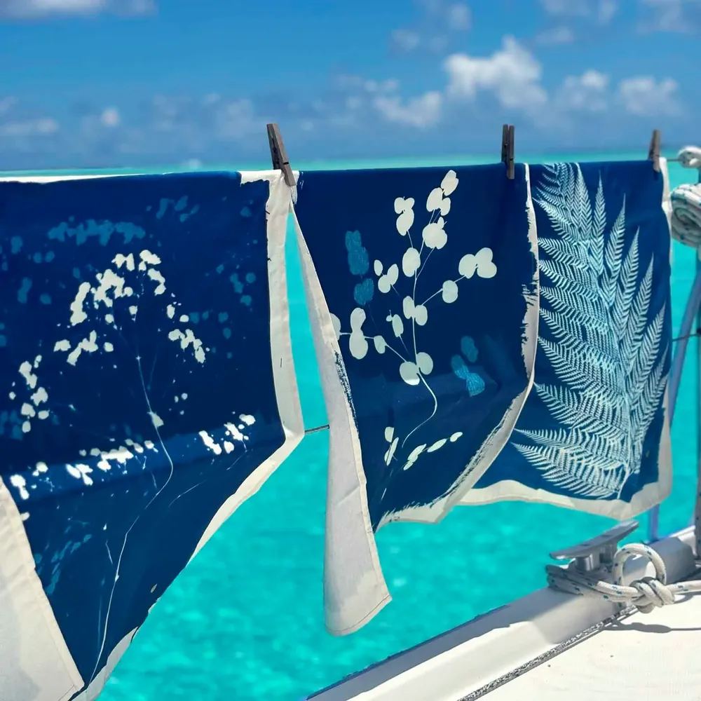 Dish towels - Gypso Tea Towel Bleu 70 X 50 - LA CERISE SUR LE GATEAU