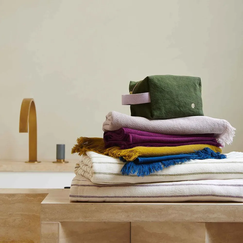 Pochettes - Trousse cube Iona Kale L 22 x 14 x 10,5 - LA CERISE SUR LE GATEAU