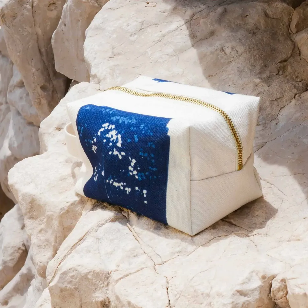 Clutches - Cube cosmetic bag Gypso Bleu S 15,5 X 10 X 10 - LA CERISE SUR LE GATEAU