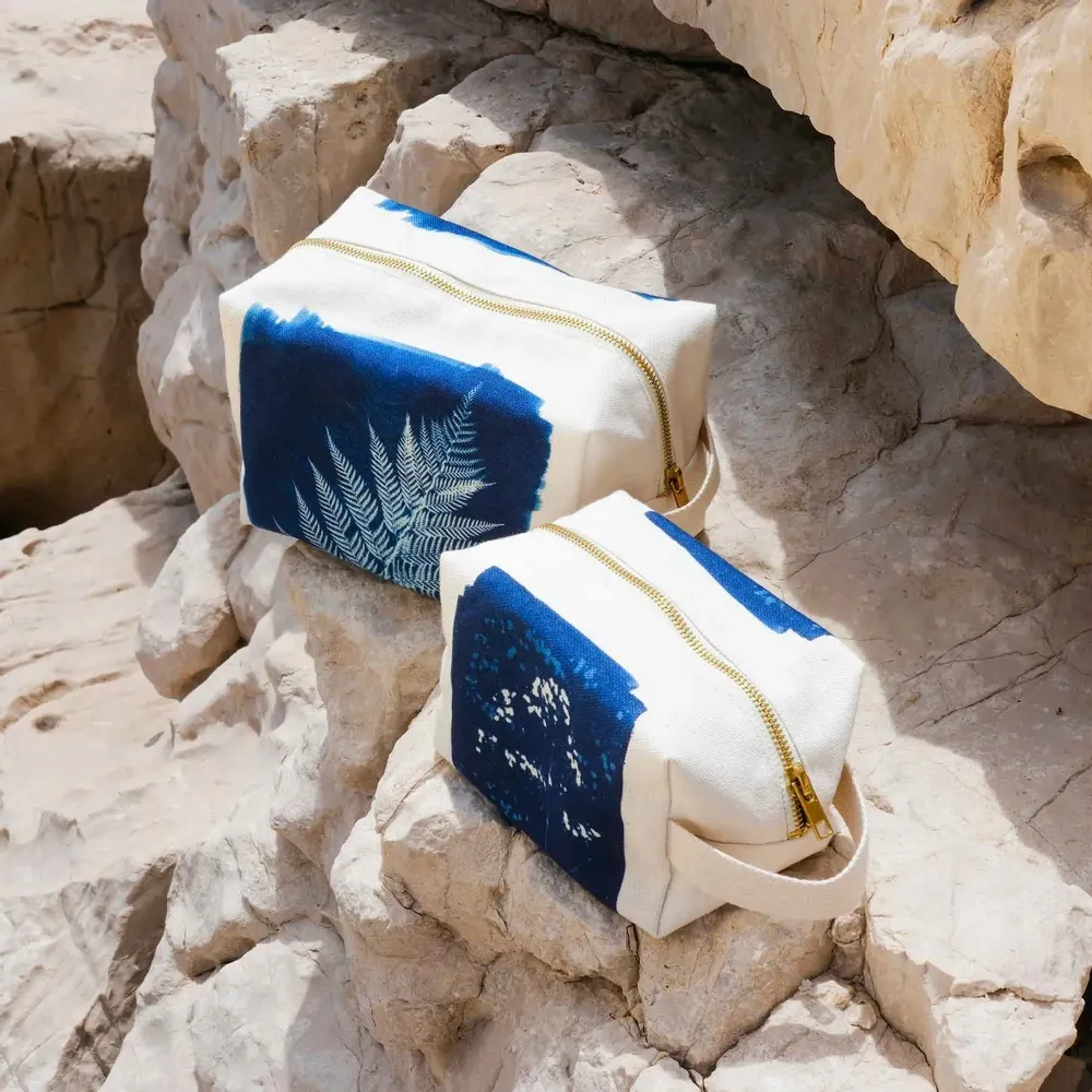 Clutches - Cube cosmetic bag Gypso Bleu S 15,5 X 10 X 10 - LA CERISE SUR LE GATEAU