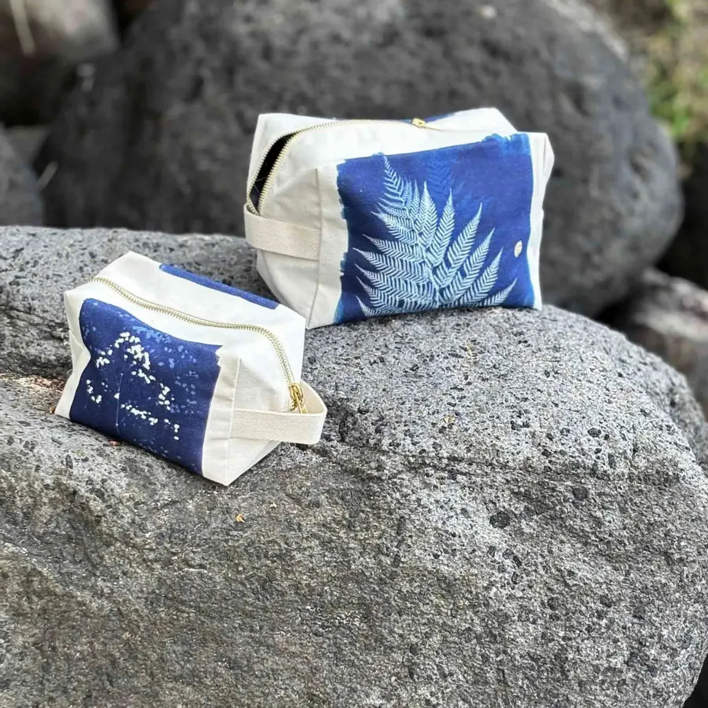 Clutches - Cube cosmetic bag Gypso Bleu S 15,5 X 10 X 10 - LA CERISE SUR LE GATEAU