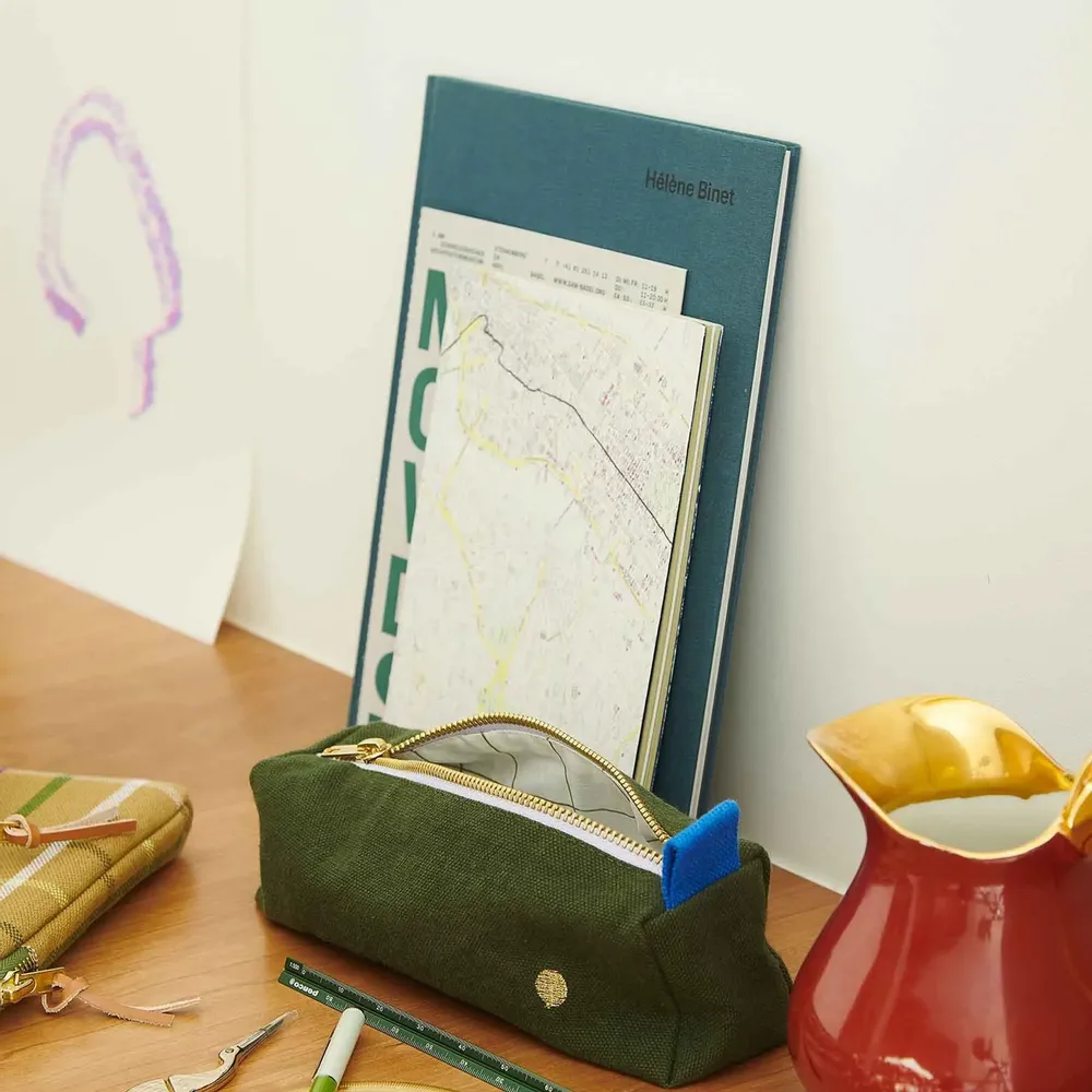 Clutches - Iona Pencil Case Kale 6 X 20 X 6 - LA CERISE SUR LE GATEAU