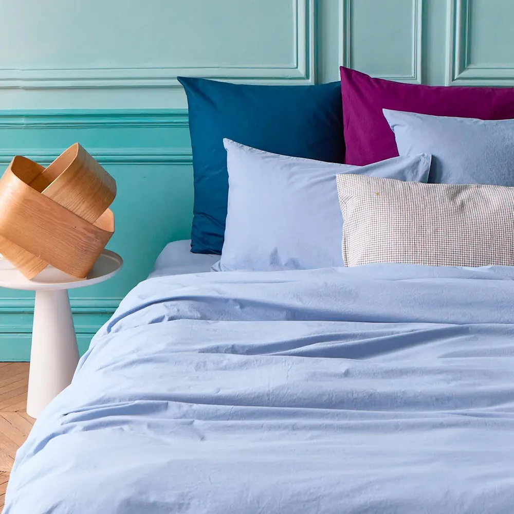 Linge de lit - Taie d'oreiller Céleste Bluetiful 65 x 65 - LA CERISE SUR LE GATEAU