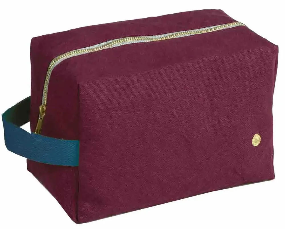 Pochettes - Trousse cube Iona Wine L 22 x 14 x 10,5 - LA CERISE SUR LE GATEAU