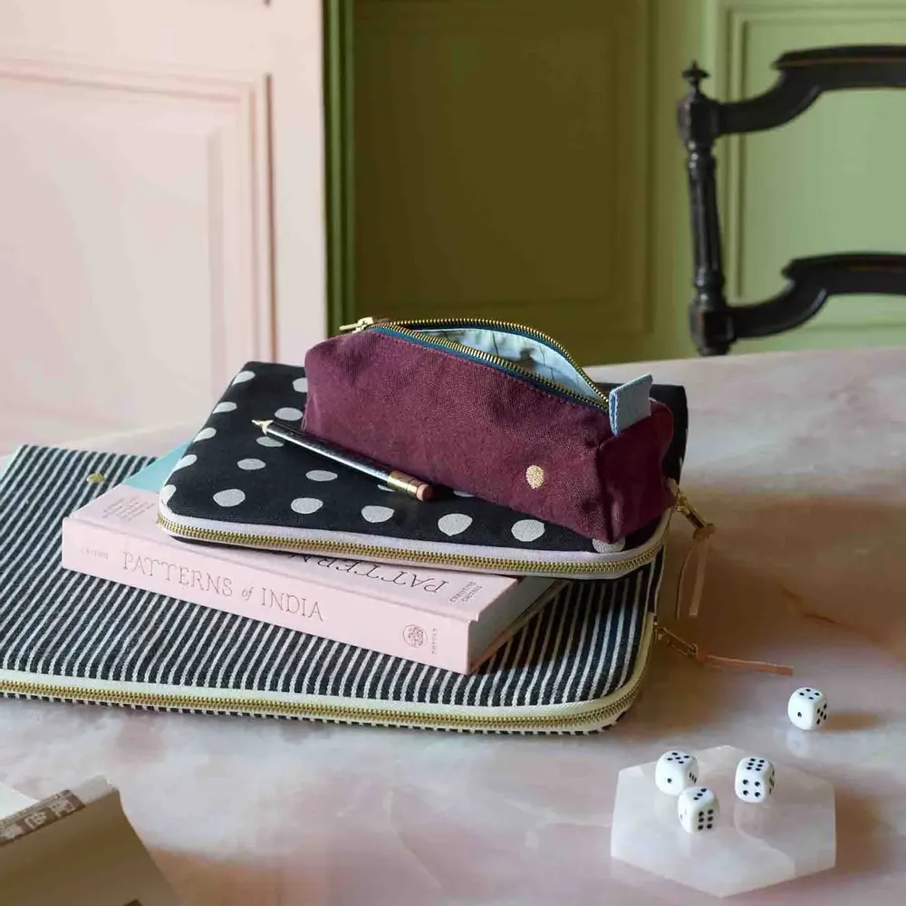 Clutches - Iona Pencil Case Wine 6 X 20 X 6 - LA CERISE SUR LE GATEAU