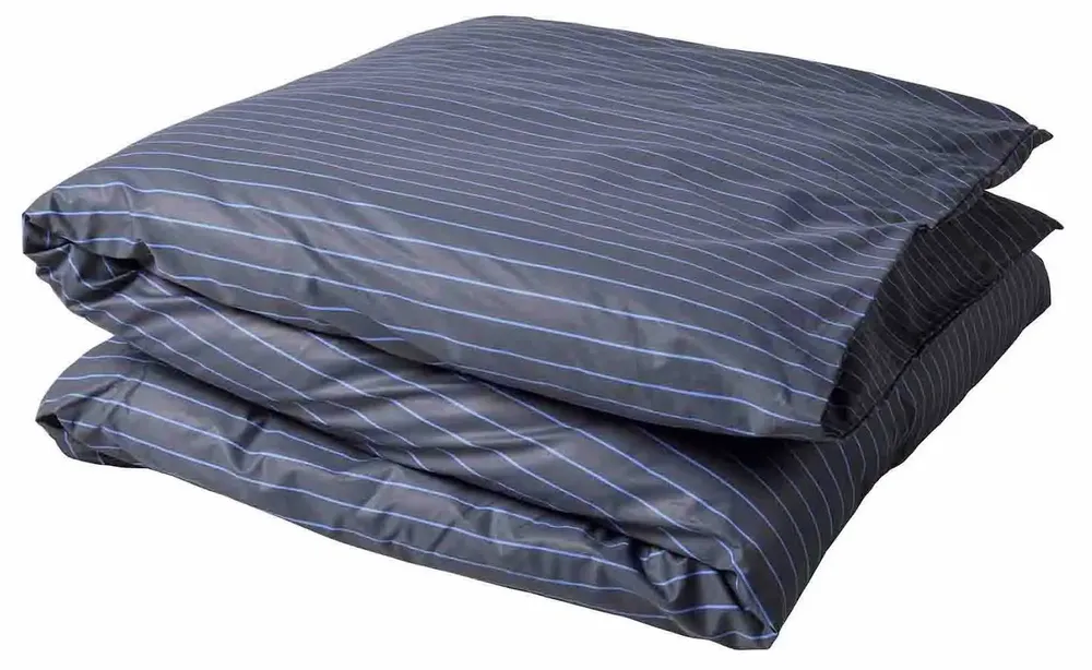 Bed linens - Line duvet cover Blue 220 X 240 - LA CERISE SUR LE GATEAU