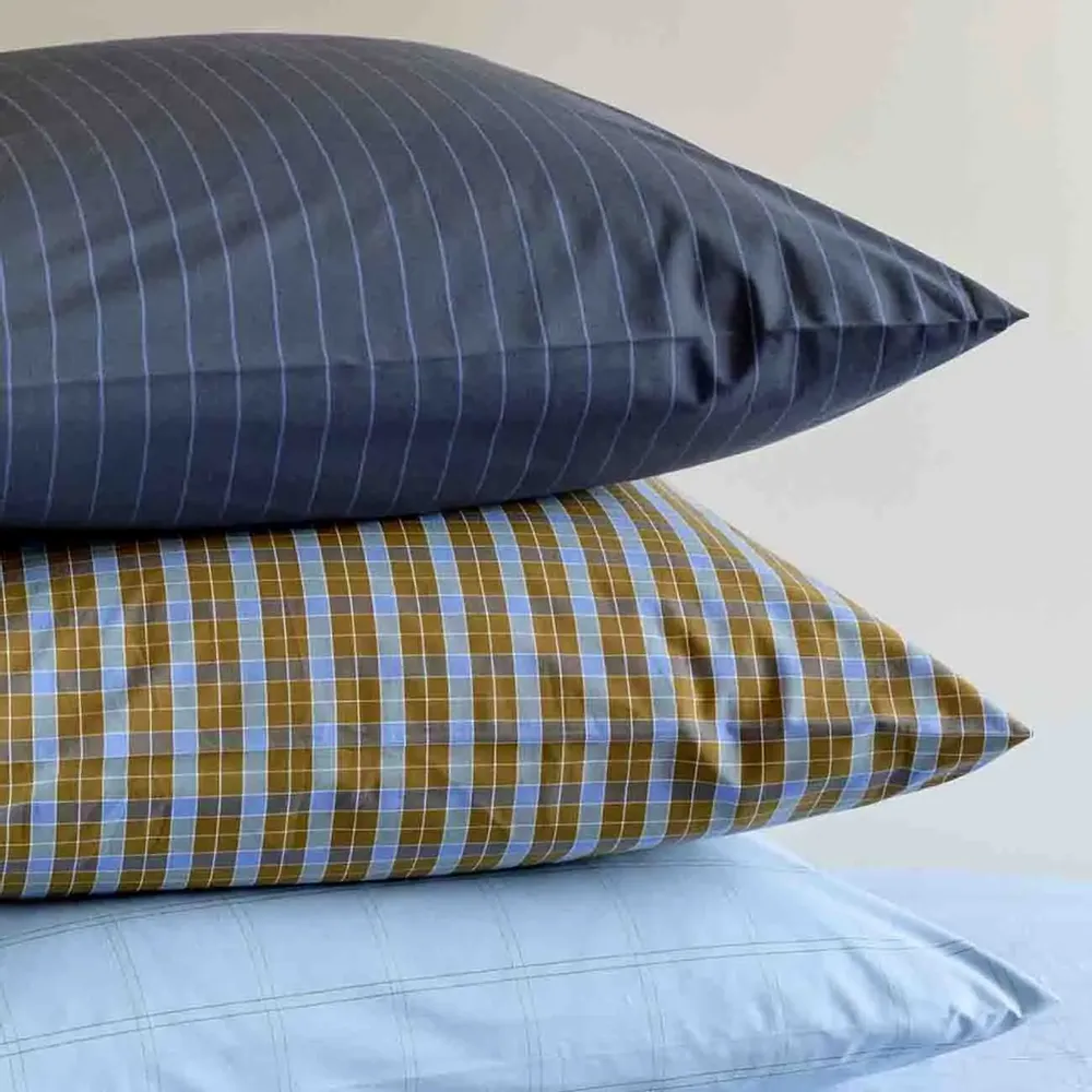 Linge de lit - Taie d'oreiller Line Blue 70 x 50 - LA CERISE SUR LE GATEAU