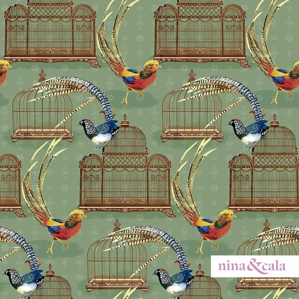 Papiers peints - COLLECTION DE MODÈLES NON MIS EN CAGE - NINA & CALA