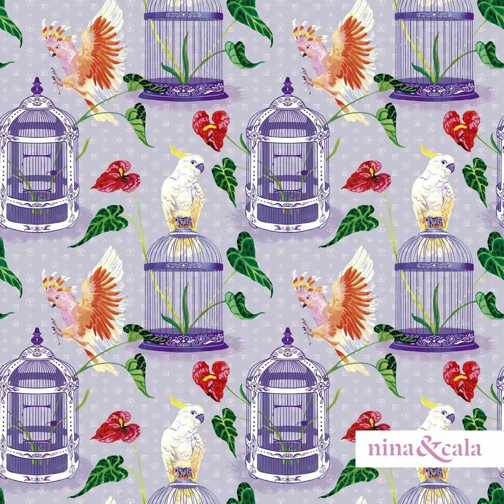 Papiers peints - COLLECTION DE MODÈLES NON MIS EN CAGE - NINA & CALA