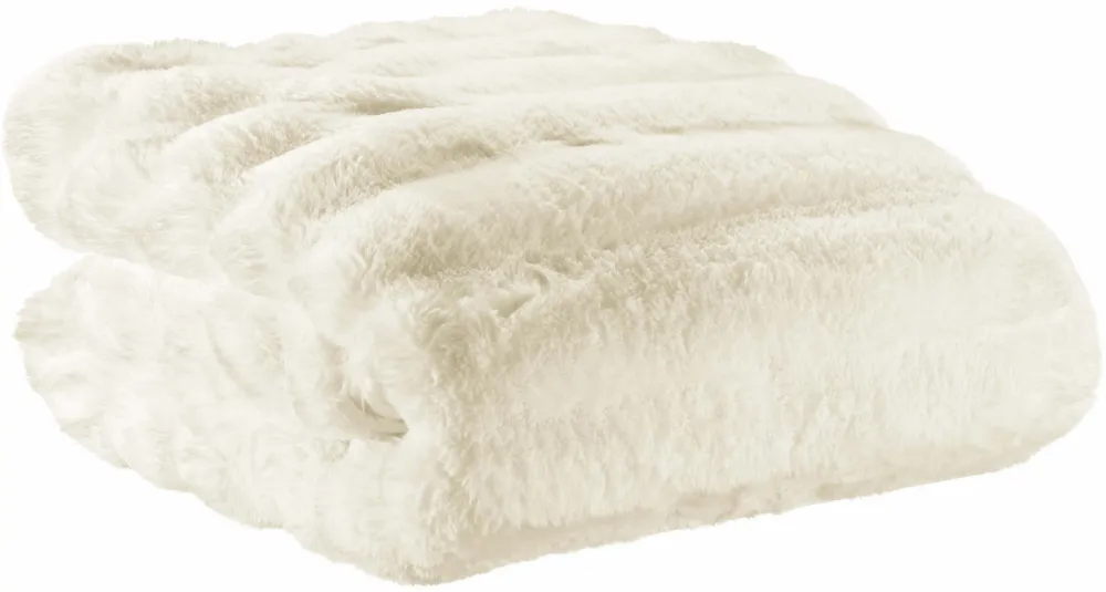 Throw blankets - Astrid Throw Blanket Neige 140 X 180 - MAISON VIVARAISE - SDE VIVARAISE WINKLER
