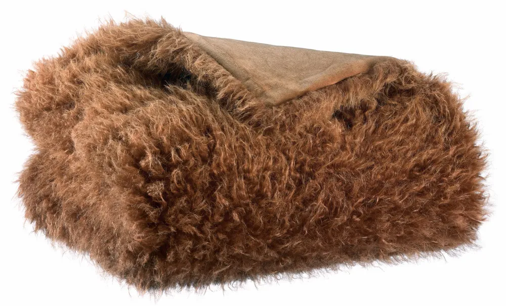 Throw blankets - Betani Throw Blanket Acajou 130 X 160 - MAISON VIVARAISE - SDE VIVARAISE WINKLER