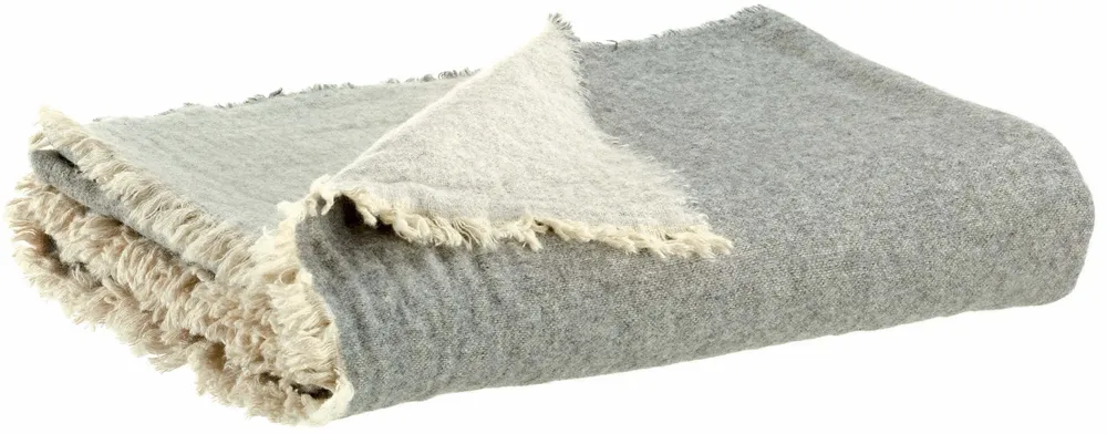 Throw blankets - Recycled Throw Bruna Perle 130 X 180 - MAISON VIVARAISE - SDE VIVARAISE WINKLER