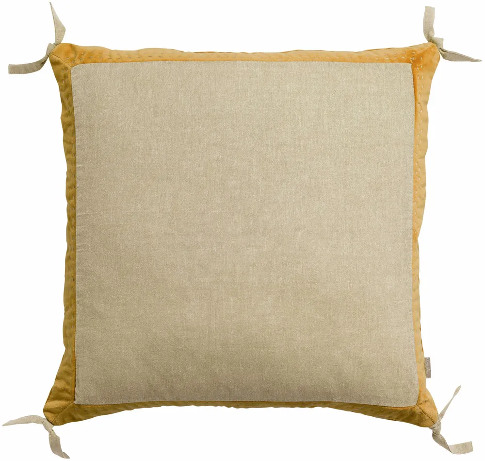 Cushions - Elise Chambray Cushion Maïs 45 X 45 - MAISON VIVARAISE - SDE VIVARAISE WINKLER