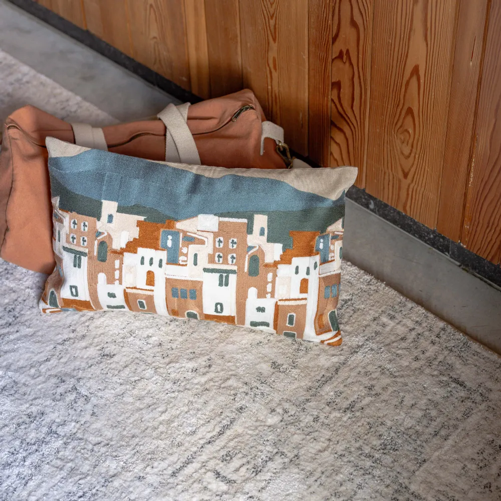 Cushions - Embroidered Cushion Elie Multico 30 X 50 - MAISON VIVARAISE - SDE VIVARAISE WINKLER