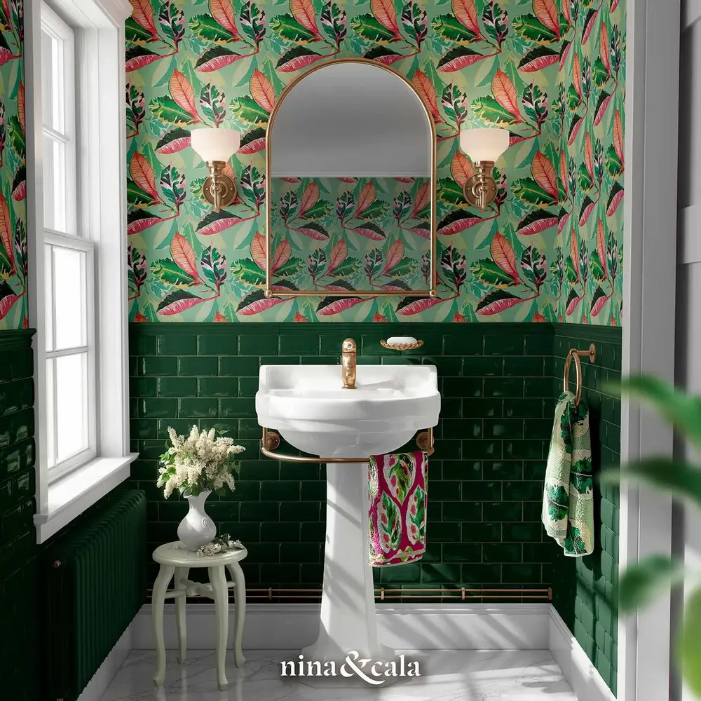 Fabrics - VARIEGATED LEAVES - PATTERN COLLECTION - NINA & CALA