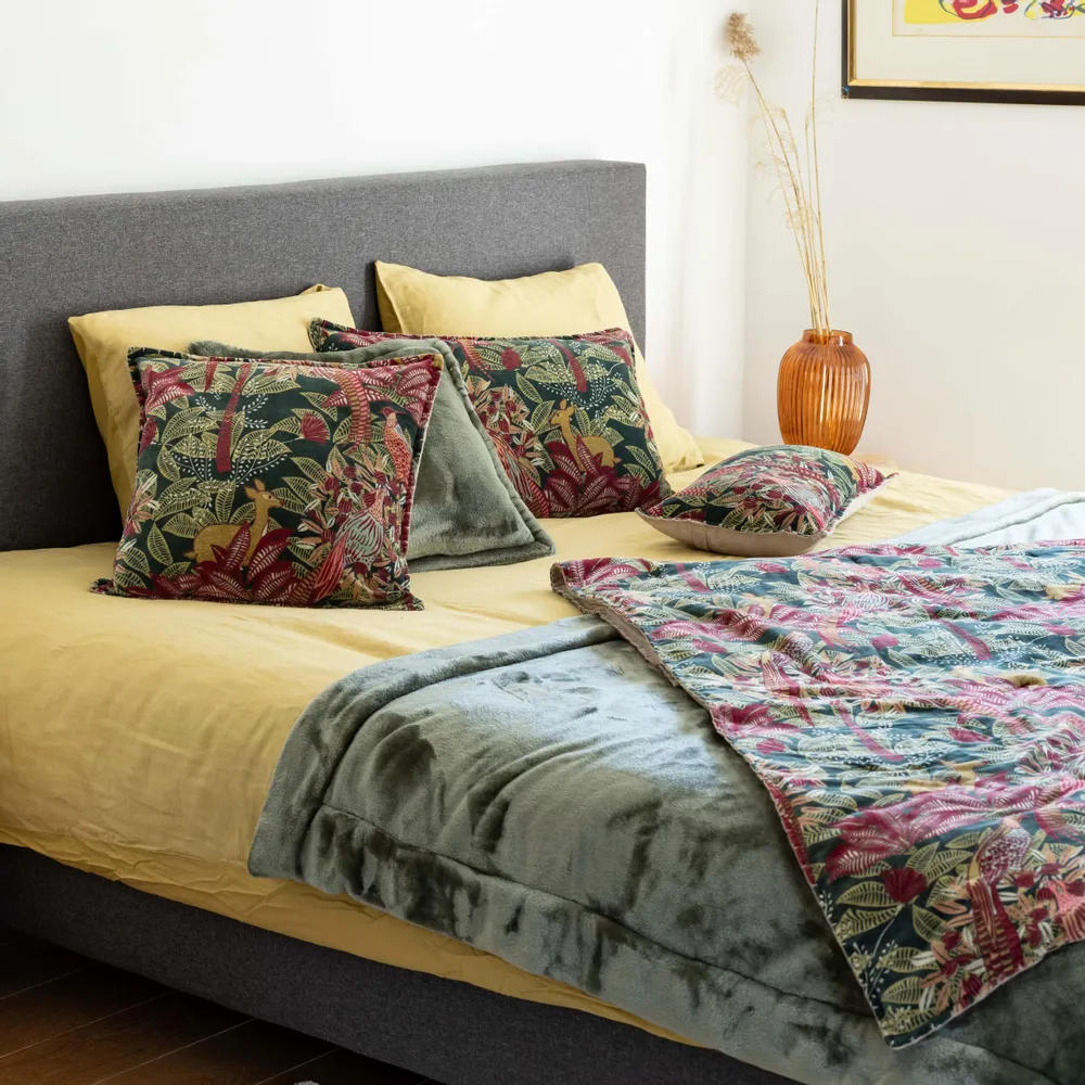 Linge de lit - Edredon imprimé Ewan Multico 85 x 200 - MAISON VIVARAISE - SDE VIVARAISE WINKLER