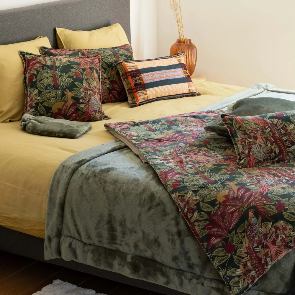 Linge de lit - Edredon imprimé Ewan Multico 85 x 200 - MAISON VIVARAISE - SDE VIVARAISE WINKLER